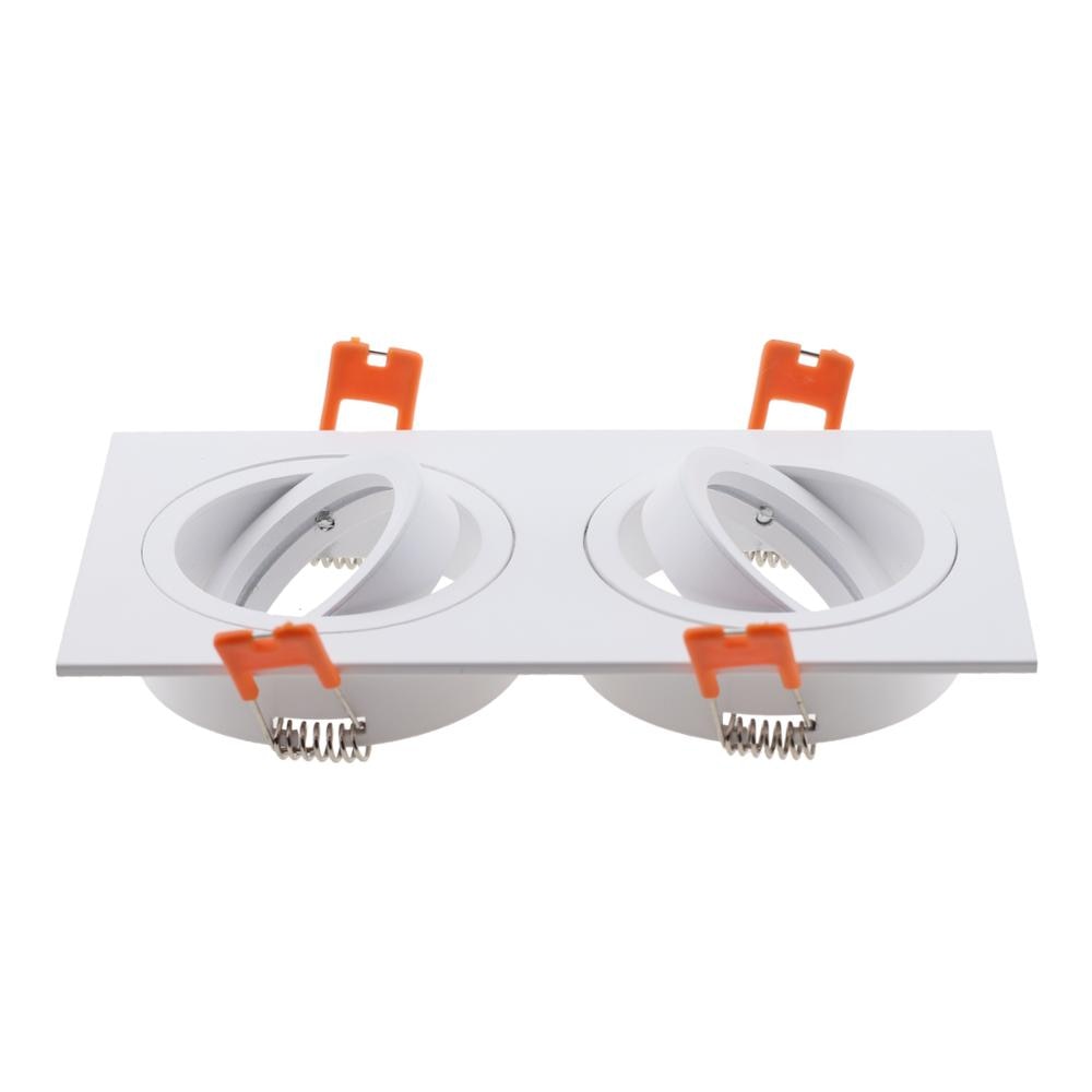 Hot Sale Square 2020 Aluminum LED Downlight Light Holder GU10 Fitting Fixture Frame Spot Light Bracket For MR16