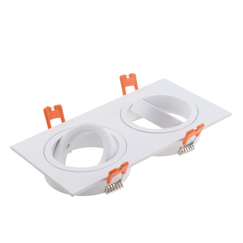 Hot Sale Square 2020 Aluminum LED Downlight Light Holder GU10 Fitting Fixture Frame Spot Light Bracket For MR16