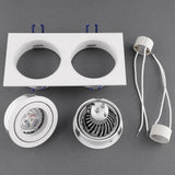 Hot Sale Square 2020 Aluminum LED Downlight Light Holder GU10 Fitting Fixture Frame Spot Light Bracket For MR16