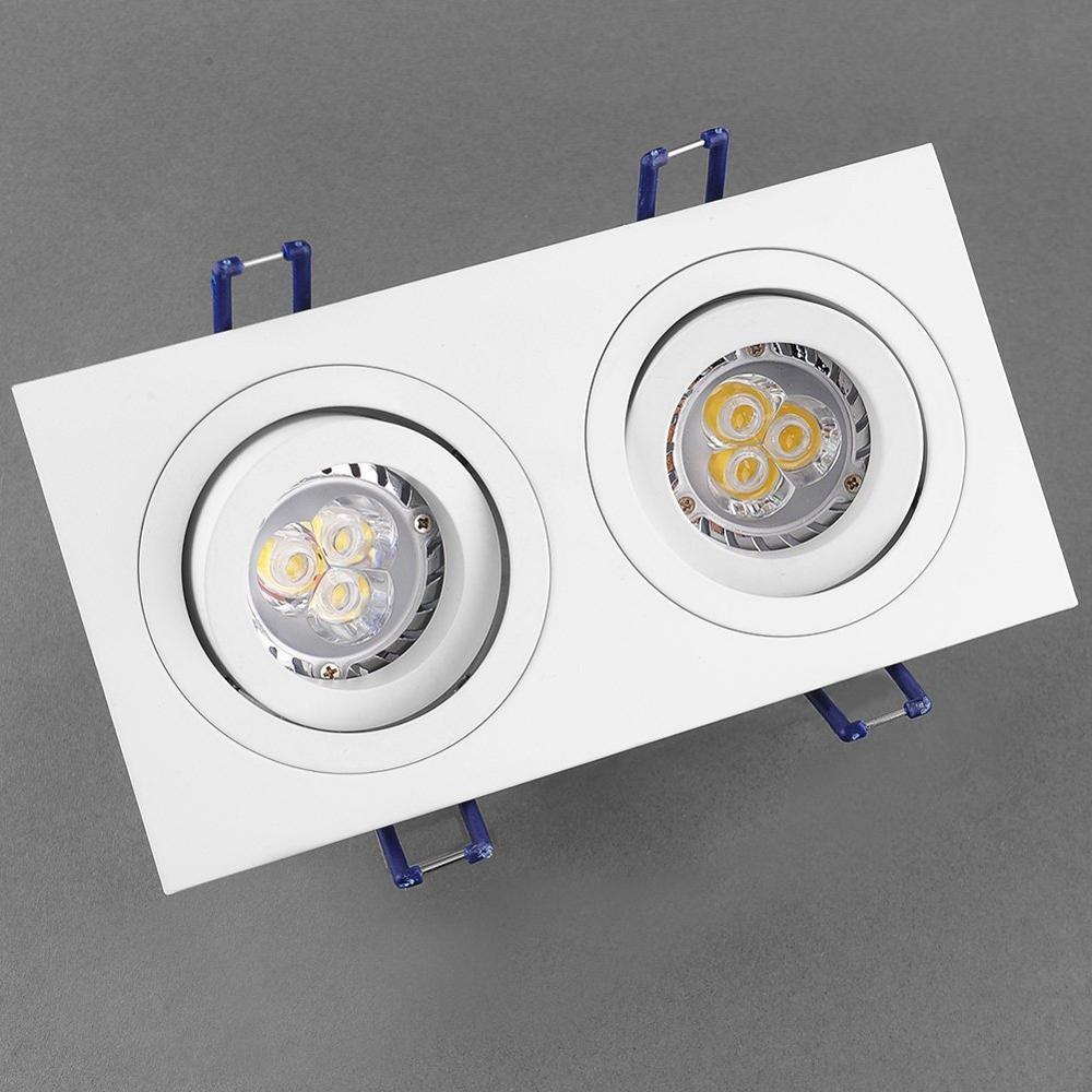 Hot Sale Square 2020 Aluminum LED Downlight Light Holder GU10 Fitting Fixture Frame Spot Light Bracket For MR16