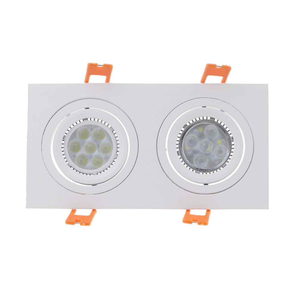 Hot Sale Square 2020 Aluminum LED Downlight Light Holder GU10 Fitting Fixture Frame Spot Light Bracket For MR16