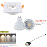 Hot Sale Square 2020 Aluminum LED Downlight Light Holder GU10 Fitting Fixture Frame Spot Light Bracket For MR16