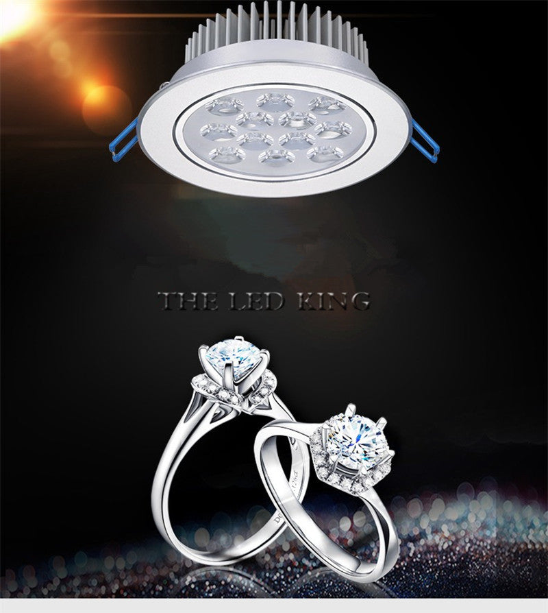 Super Bright Round 3W-15W LED Downlights Recessed COB LED Ceiling Spot lights AC220V Warm /Cold White LED Lamp Indoor Lighting