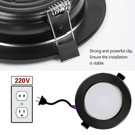 LED Downlight 220V 230V Waterproof Ceiling Lamp 3w 5w 7w 9w 12w 15w 18W Aluminum Recessed Downlights Round Led Panel Light Indoor