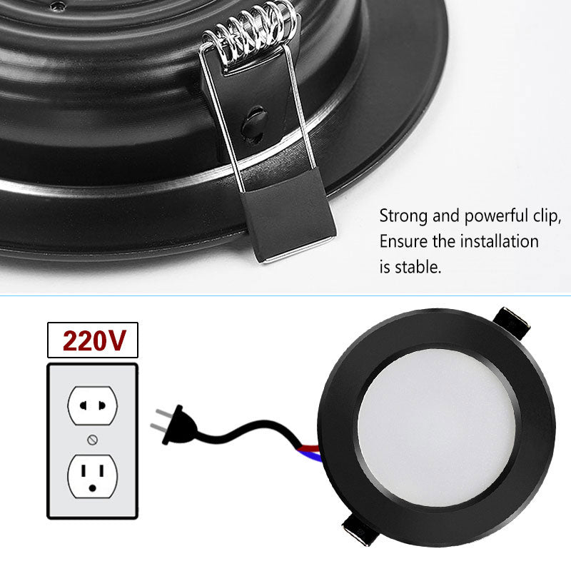 LED Downlight 220V 230V Waterproof Ceiling Lamp 3w 5w 7w 9w 12w 15w 18W Aluminum Recessed Downlights Round Led Panel Light Indoor