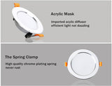 Led Downlight 220v Ceiling Light 5W 7W 9W Recessed Down light Round Led Panel Light 12W Spotlight Indoor Lighting lamp
