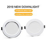 LED Downlight 18W 15W 12W 9W 7W Silver White Shell AC220V 230V spot led Lamp Waterproof downlight Round Recessed Spot Light