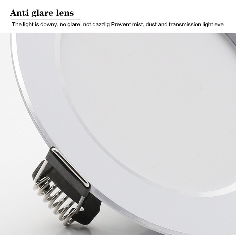 LED Downlight 18W 15W 12W 9W 7W Silver White Shell AC220V 230V spot led Lamp Waterproof downlight Round Recessed Spot Light