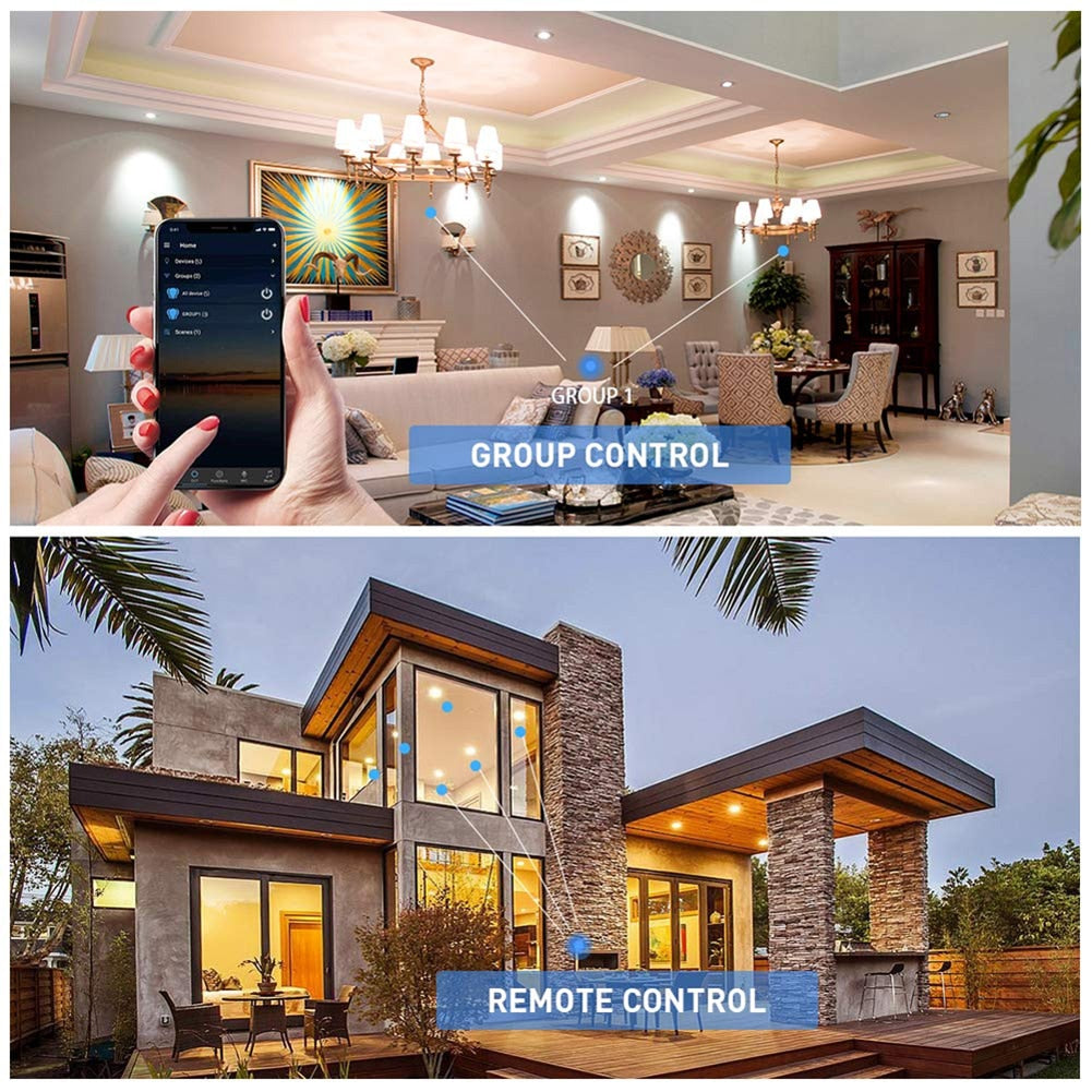 WIFI Smart LED Spot Light Tuya Smart Life Dimmable Downlight 7W RGB Change Warm Cool Ceiling Lamp Work with Alexa Google Home