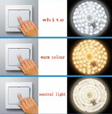 Led 12W 18W 24W 36W Round Panel Light Surface Mounted leds Downlight ceiling down 220V 230V 240V lampada lamp Down Lamp Magnetic