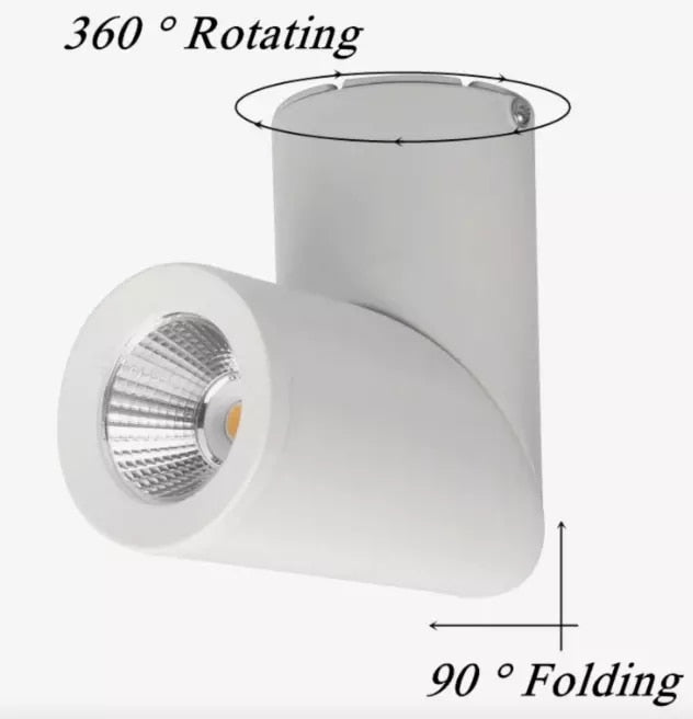 Dimmable Rotating LED Downlights 7W 9W 12W 15W 18W COB LED Ceiling Spot Lights AC110-220V LED Ceiling Wall Lamp Indoor Lighting