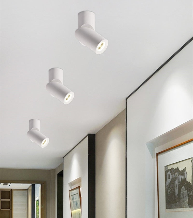 Dimmable Rotating LED Downlights 7W 9W 12W 15W 18W COB LED Ceiling Spot Lights AC110-220V LED Ceiling Wall Lamp Indoor Lighting