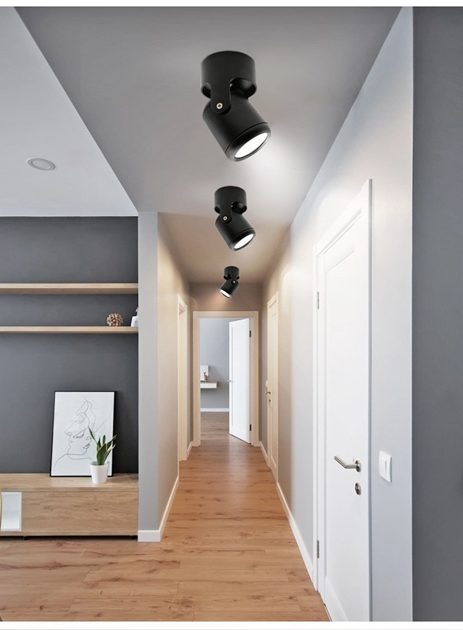 COB LED Downlight Surface Mounted Led Ceiling Lamp Colorful Led Spot 7W 10W 15W 20W Adjustable 180 Degree Rotation Indoor Lights