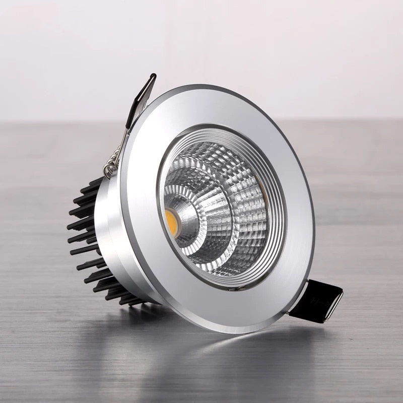 Dimmable LED COB Spotlight Ceiling lamp AC85-265V 3W 5W 7W 9W 12W 15W Aluminum recessed downlights round led panel light