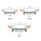 LED Downlight 5W 7W 10W 12W ceiling recessed downlights 220V Round led panel light Bedroom Kitchen Indoor LED Spot Lighting