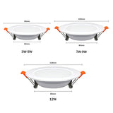 LED Downlight 5W 7W 10W 12W ceiling recessed downlights 220V Round led panel light Bedroom Kitchen Indoor LED Spot Lighting