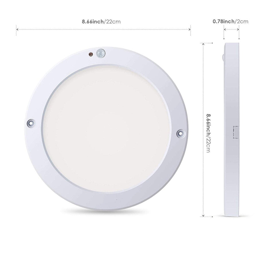 LED 15W/18W Round Panel Light Ceiling Lights Led Motion Sensor Downlight Human Body Infrared Detector Flush Mount Light