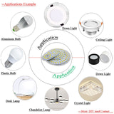 LED PCB SMD5730 lighting source lamp panel Three Color Dimmable 3W 5W 7W 9W 12W 15W 18W Aluminum plate for led bulb downlight