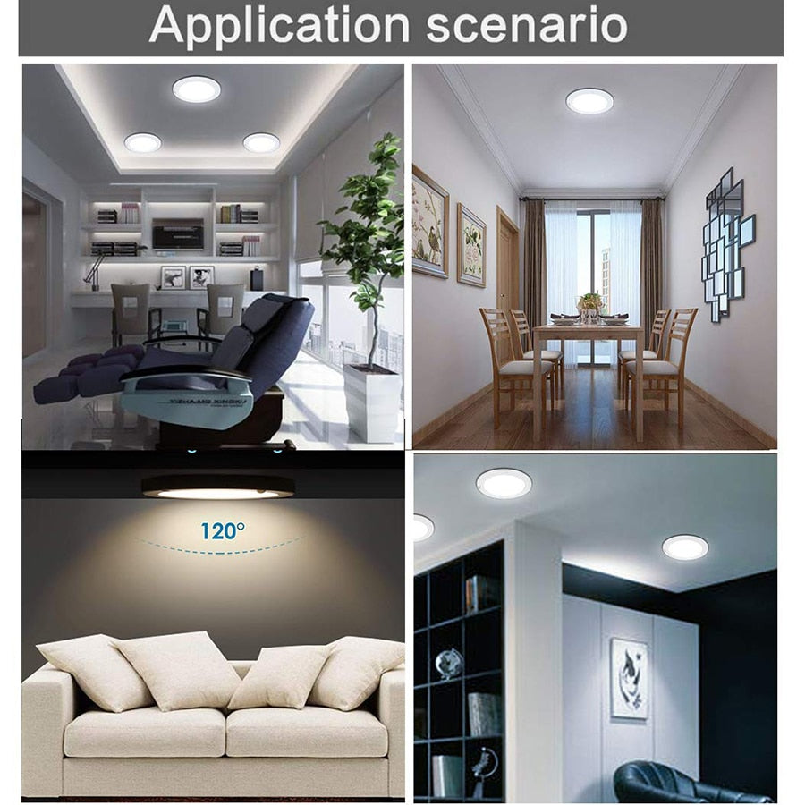 LED 15W/18W Round Panel Light Ceiling Lights Led Motion Sensor Downlight Human Body Infrared Detector Flush Mount Light