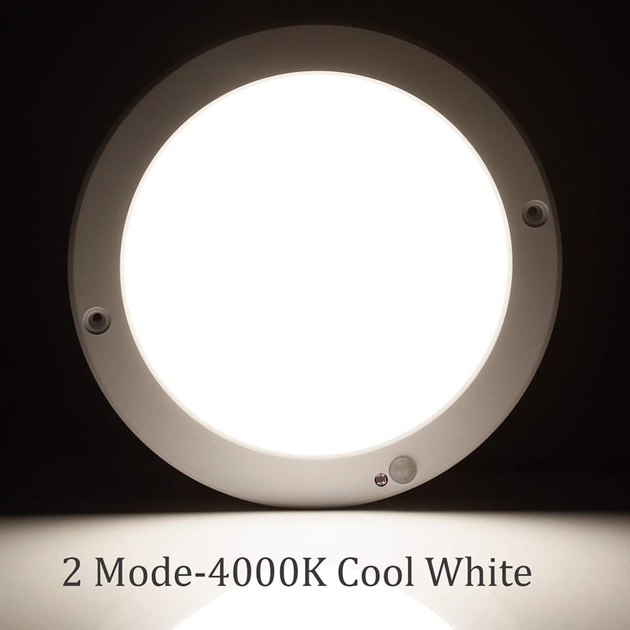 LED 15W/18W Round Panel Light Ceiling Lights Led Motion Sensor Downlight Human Body Infrared Detector Flush Mount Light