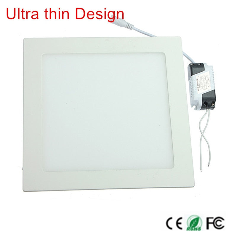 Thickness 3W/6W/9W/12W/15W/25W Ultra thin LED downlight Square LED panel Ceiling Recessed Light bulb lamp AC85-265V smd2835