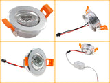 Ultra Bright Round AC110V 220V Dimmable 1W 3W LED Spotlight Lighting Recessed Mini Led Ceiling Downlights Lighting Bulb For Room