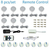 Under Cabinet Light 3/4/6/8PCs/set 12V Wireless Downlight Spotlights Kitchen Cabinets Cupboard Light Stair Lights LED Lighting