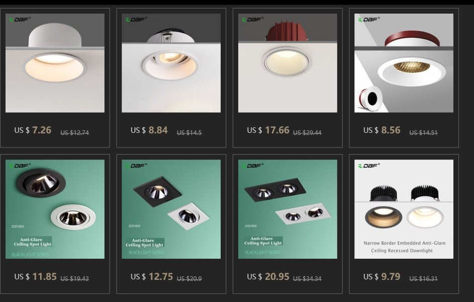 New Model Frosted Lens LED Recessed Downlight High Bright Epicstar COB LED Ceiling Spot Light 5W 7W 10W 12W with Transformer