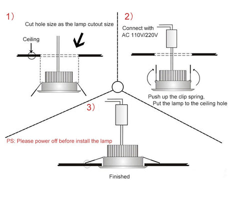 New Model Frosted Lens LED Recessed Downlight High Bright Epicstar COB LED Ceiling Spot Light 5W 7W 10W 12W with Transformer