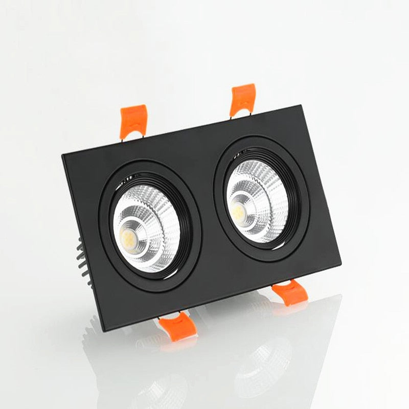 Square Dimmable Recessed COB LED Downlights 7W 9W 12W 18W LED Ceiling Spot Lights AC85-265V LED Ceiling Lamps Indoor Lighting