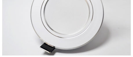 4Pcs Bright LED Downlight 5w 9w 15w Silver Border  Round Ceiling Recessed Spot Light 110V 220V 230v Down Light Cold Warm White