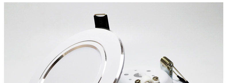 4Pcs Bright LED Downlight 5w 9w 15w Silver Border  Round Ceiling Recessed Spot Light 110V 220V 230v Down Light Cold Warm White