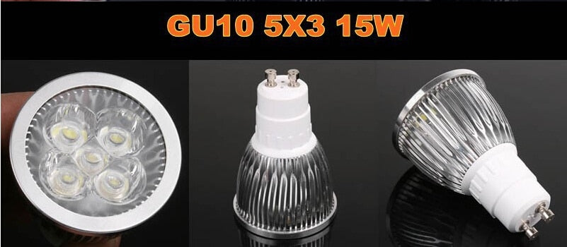 High power E14 gu10 9W 12W 15W 220V 230V 110V Dimmable Led spot Light Spotlight LED lights downlight lighting