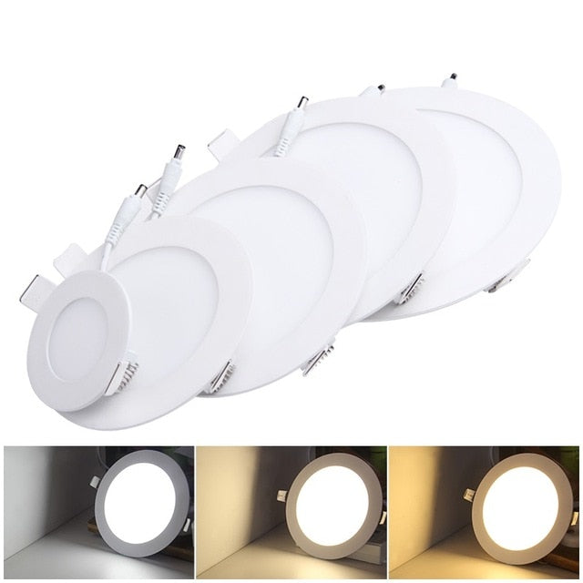 Dimmable LED Downlight 3W-25W 85-265V Warm White/Natural White/Cold White recessed dimmable led panel light