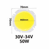 30W 50W High Power LED Round COB Light Beads 30-34V 60MM LED lamp Bead LED Bulb Chip Spot Light Downlight Diode Lamps Cold White
