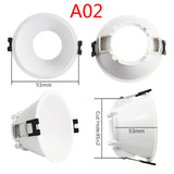 LEDIARY MR16 GU10 Downlight Frame Frosted Plastic White Recessed Ceiling Light Fitting 75mm Cut Hole Anti-glare Design