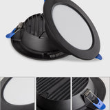 Round LED ultra-thin downlight embedded household 5W 9W 12W 18W  living room aisle AC220V