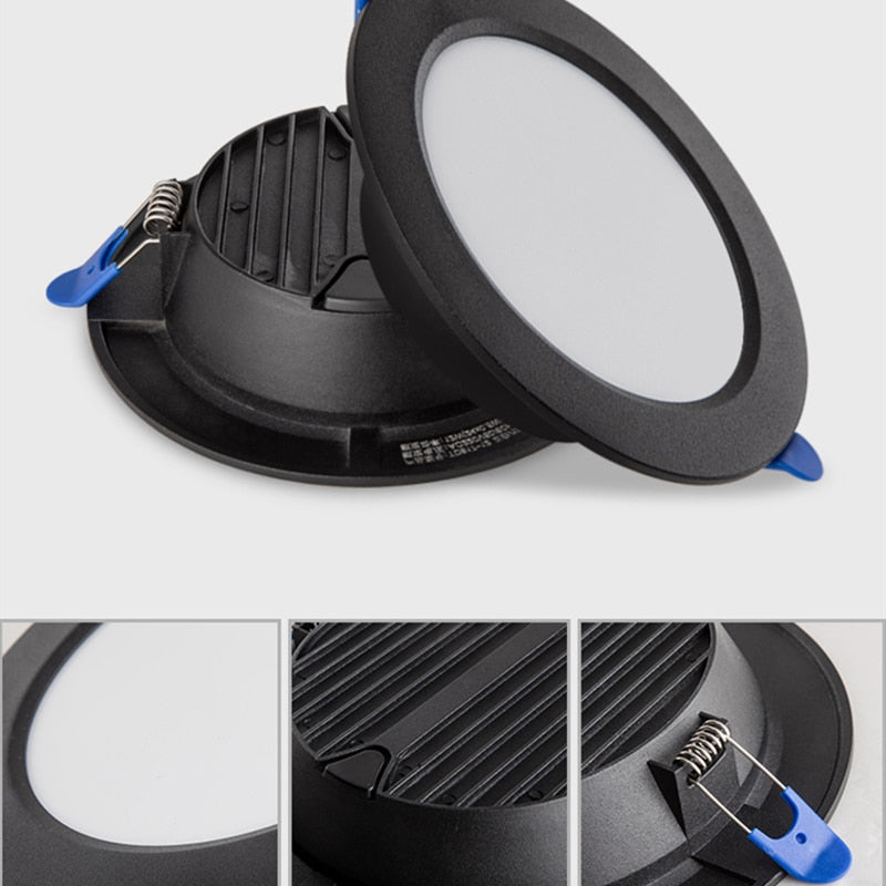 Round LED ultra-thin downlight embedded household 5W 9W 12W 18W  living room aisle AC220V