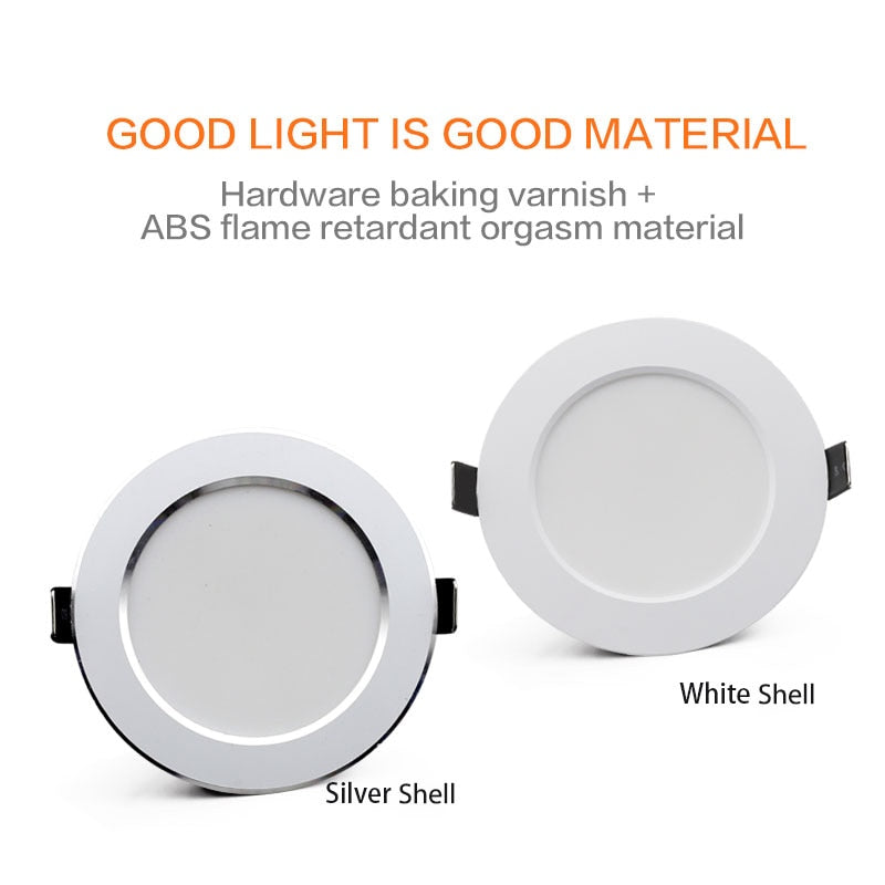 LED Downlight AC 220V-240V Waterproof Spot Light 18W 15W 12W 9W 7W Round Recessed Ceiling downlight led Lamp Ceiling lamp