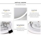 KARWEN LED Downlight Silver Body AC 220V 230V 240V Ceiling light 5W 9W 12W 15W 18W Led spotlight for living room