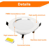 10Pcs LED Downlight 3W 5W 7W 9W 12W 15W Recessed Round LED Light Lamp 220V 240V Indoor Lighting Warm White Cold White