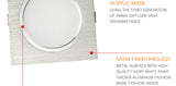 LED Downlights Square Brush silver 3W 6W 9W 12W AC220V 230V LED Ceiling Lamp Down Light for Kitchen/Home/Office Indoor Lighting