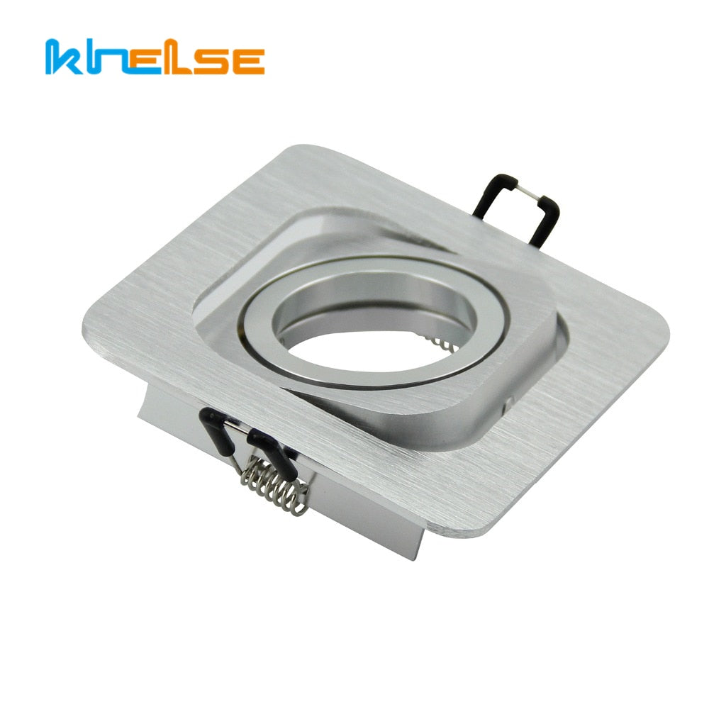 Square Embedded Led Ceiling Downlight Mount Frame Trim Ring GU10 MR16 Halogen Bulb Fitting Holder Socket Spot Lighting Fixtures