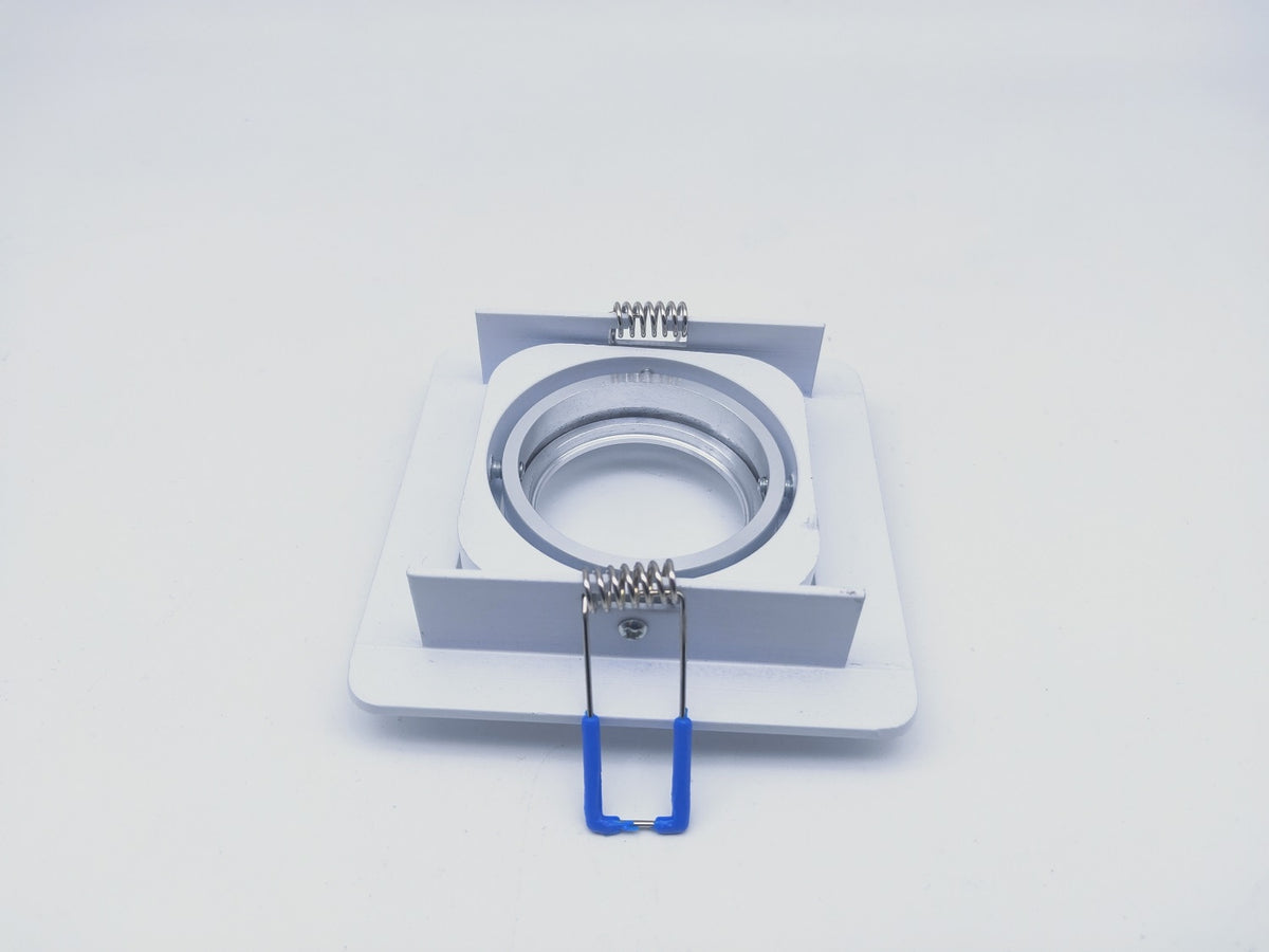 Square Embedded Led Ceiling Downlight Mount Frame Trim Ring GU10 MR16 Halogen Bulb Fitting Holder Socket Spot Lighting Fixtures