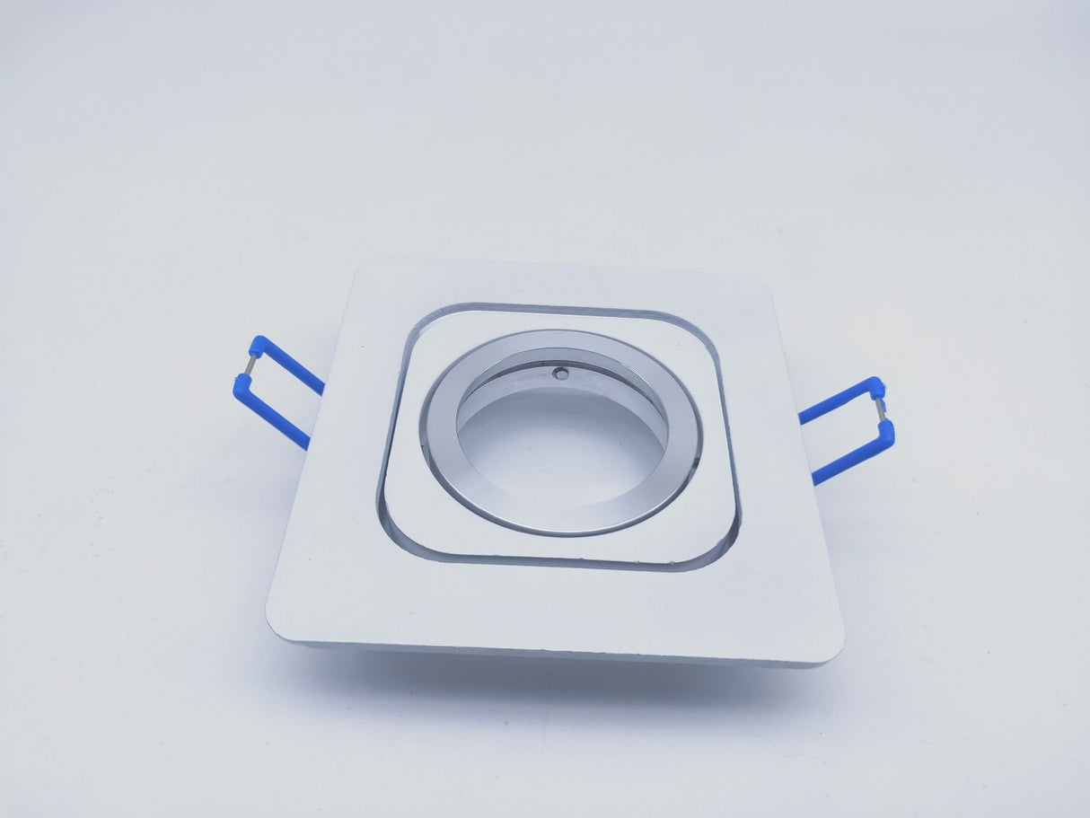 Square Embedded Led Ceiling Downlight Mount Frame Trim Ring GU10 MR16 Halogen Bulb Fitting Holder Socket Spot Lighting Fixtures