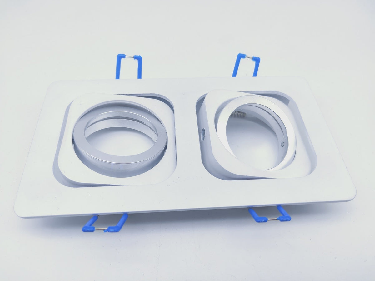 Square Embedded Led Ceiling Downlight Mount Frame Trim Ring GU10 MR16 Halogen Bulb Fitting Holder Socket Spot Lighting Fixtures