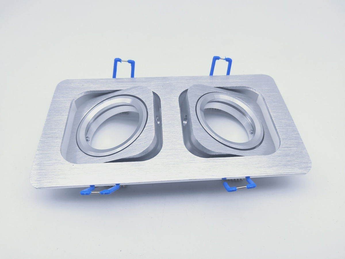 Square Embedded Led Ceiling Downlight Mount Frame Trim Ring GU10 MR16 Halogen Bulb Fitting Holder Socket Spot Lighting Fixtures