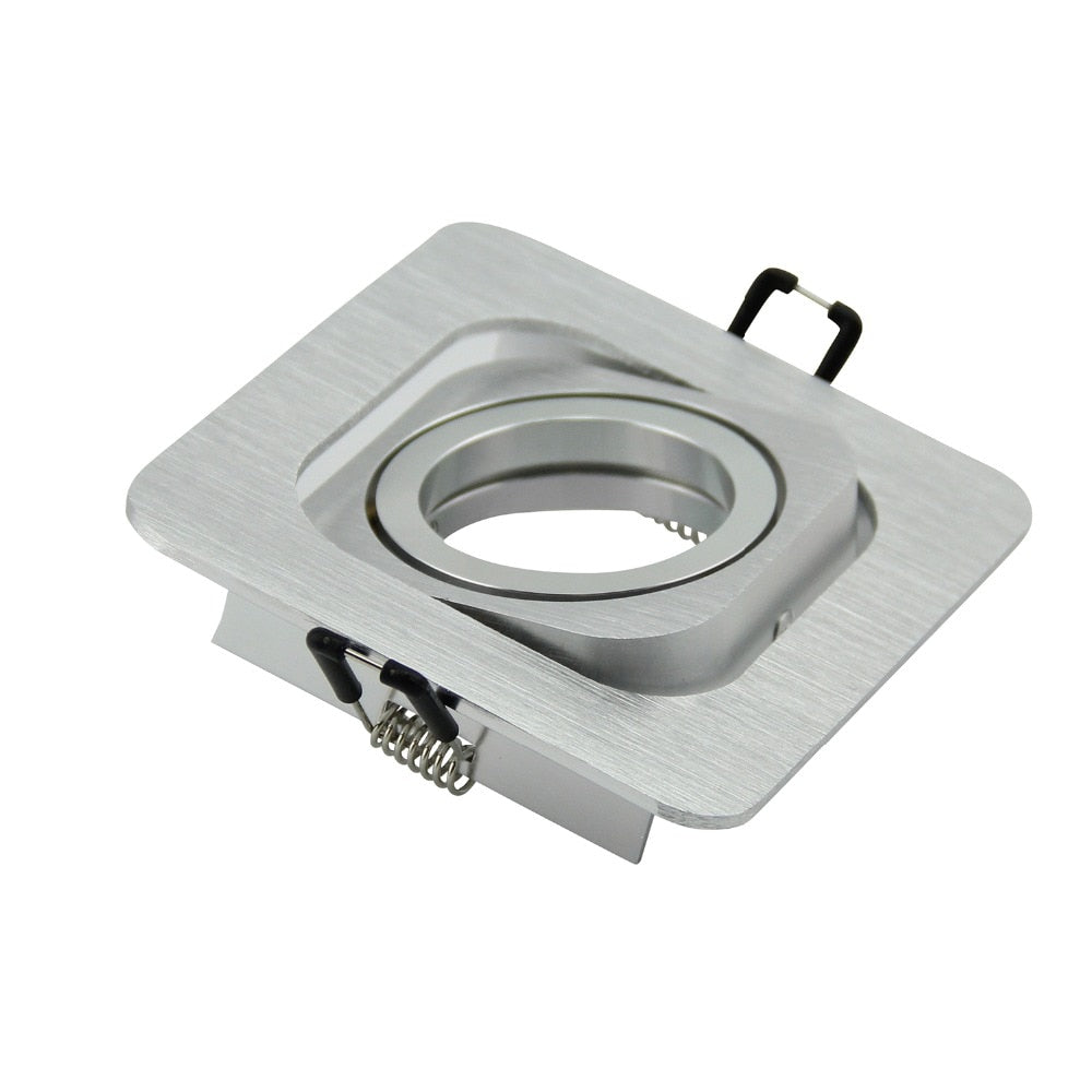 Square Embedded Led Ceiling Downlight Mount Frame Trim Ring GU10 MR16 Halogen Bulb Fitting Holder Socket Spot Lighting Fixtures
