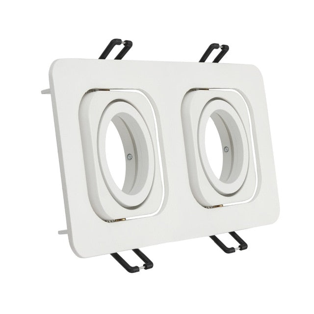 Square Embedded Led Ceiling Downlight Mount Frame Trim Ring GU10 MR16 Halogen Bulb Fitting Holder Socket Spot Lighting Fixtures