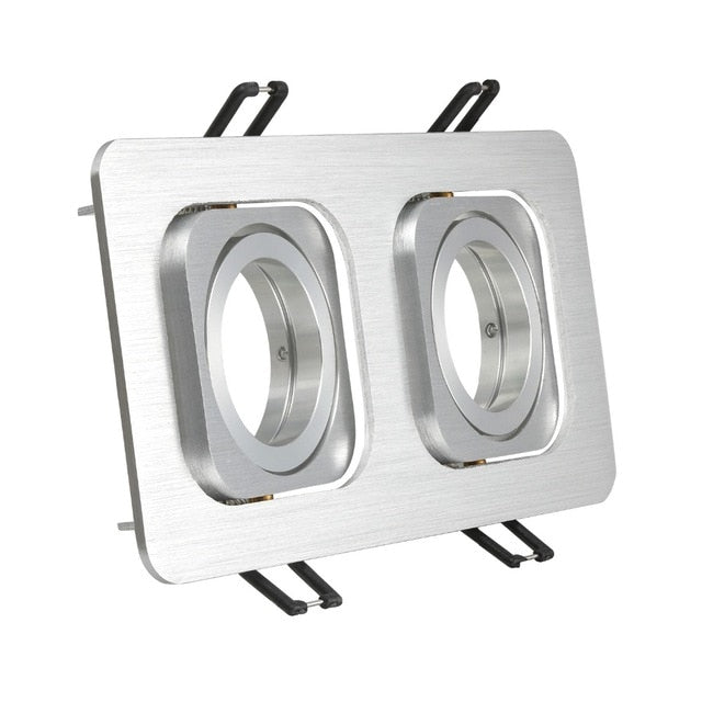 Square Embedded Led Ceiling Downlight Mount Frame Trim Ring GU10 MR16 Halogen Bulb Fitting Holder Socket Spot Lighting Fixtures